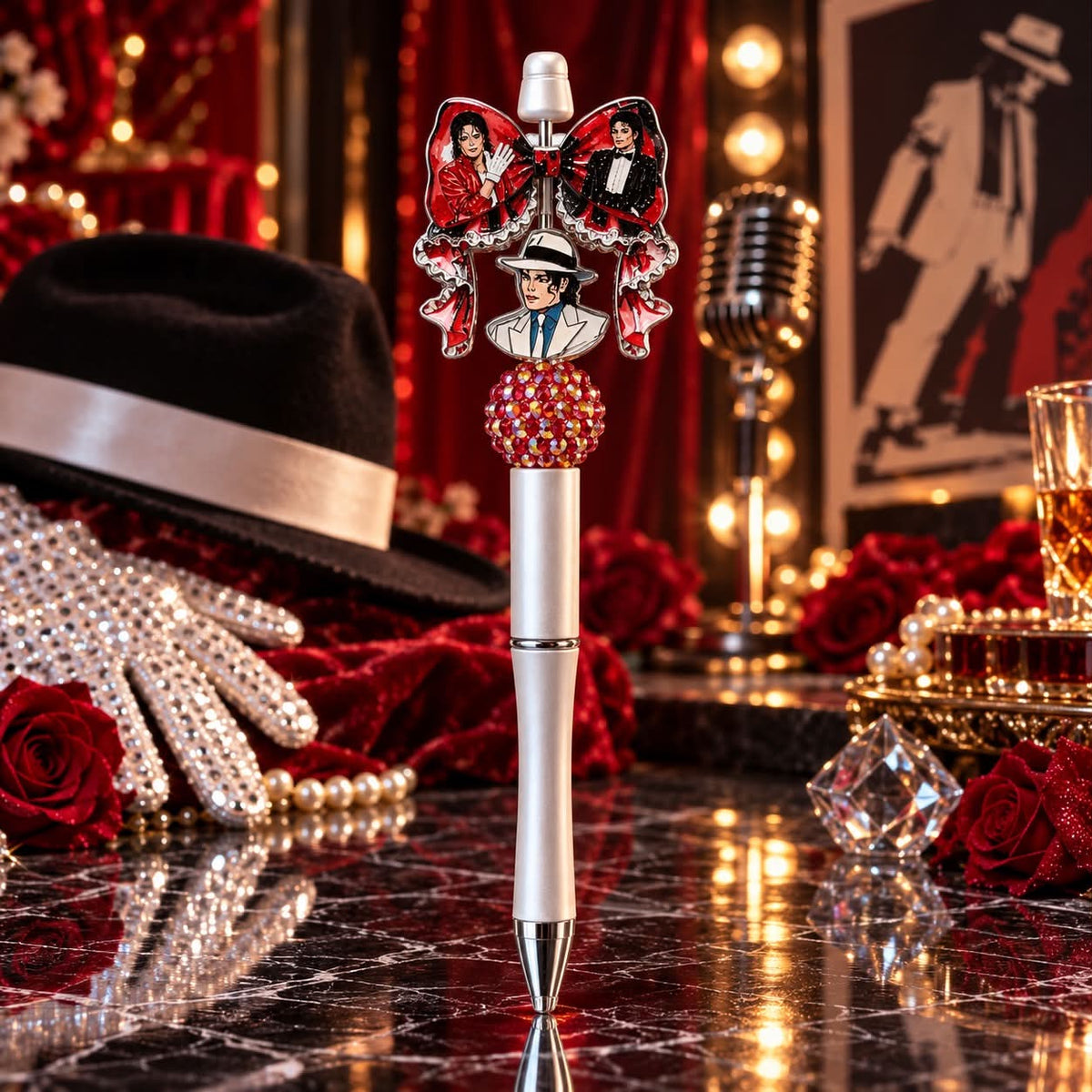 Singer Red & White - Fidget Pen