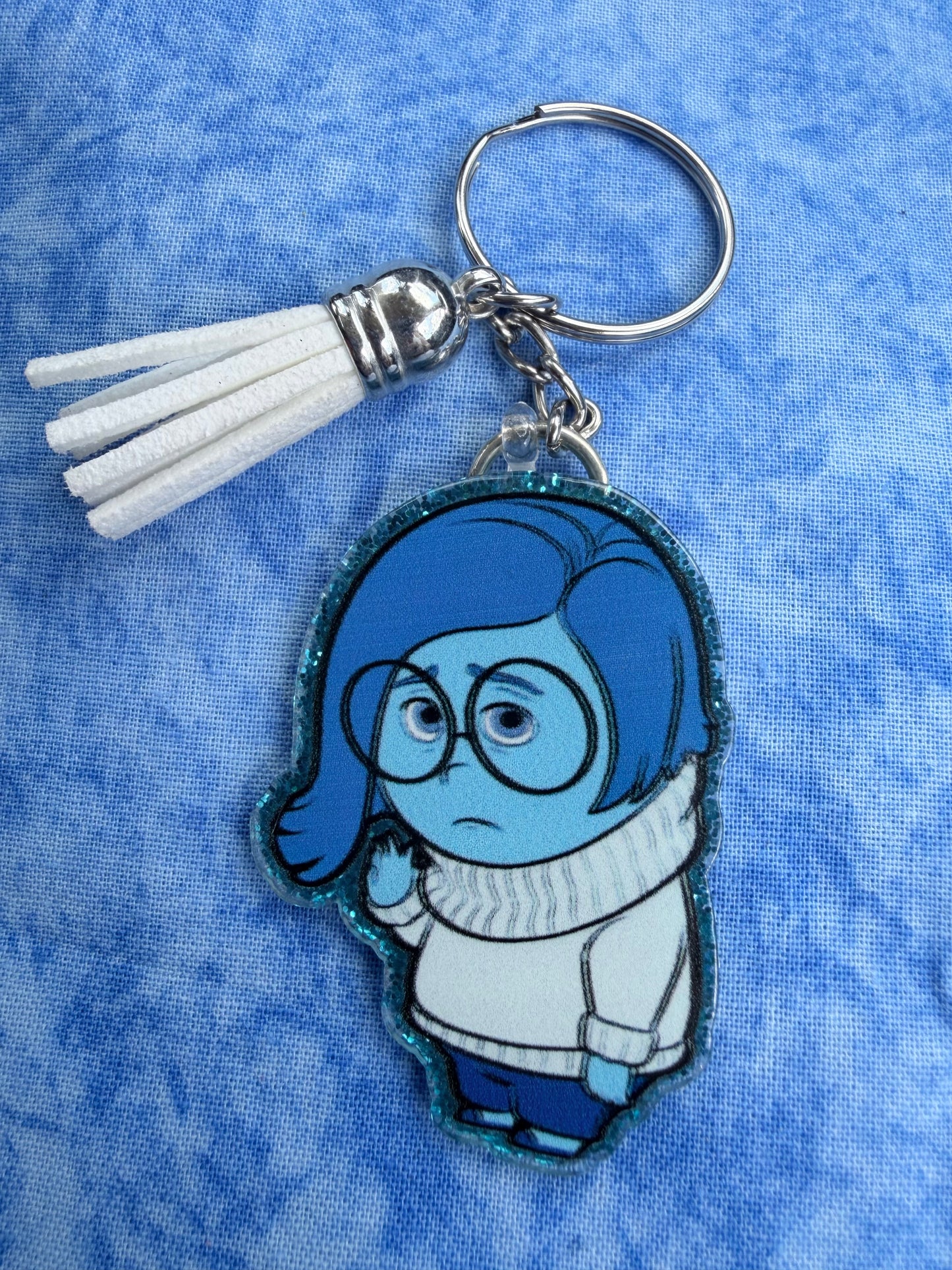 Blue Sad Girl - Acrylic Keychain