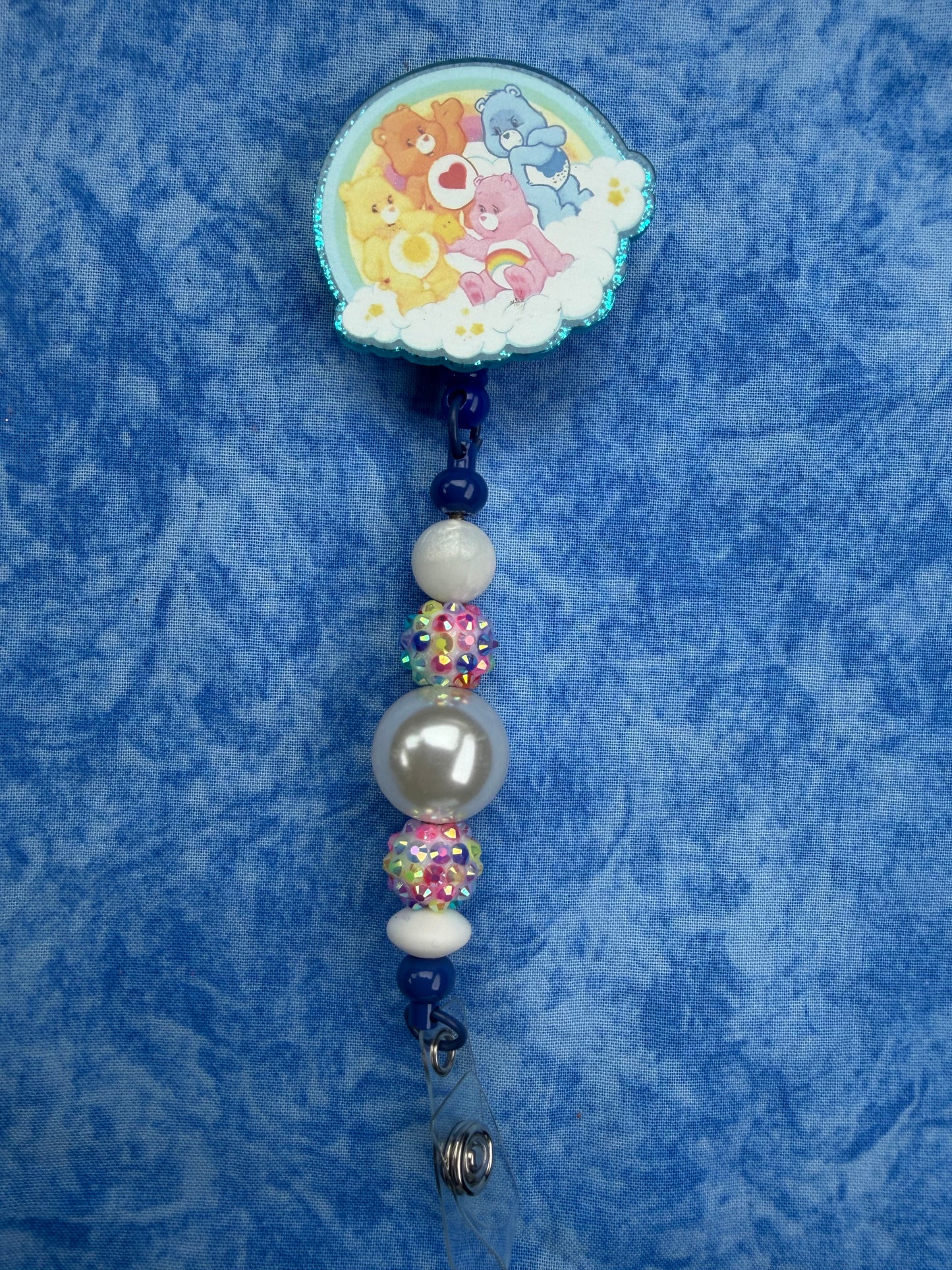 Cute Bears Colorful & White - Beaded Badge Reel