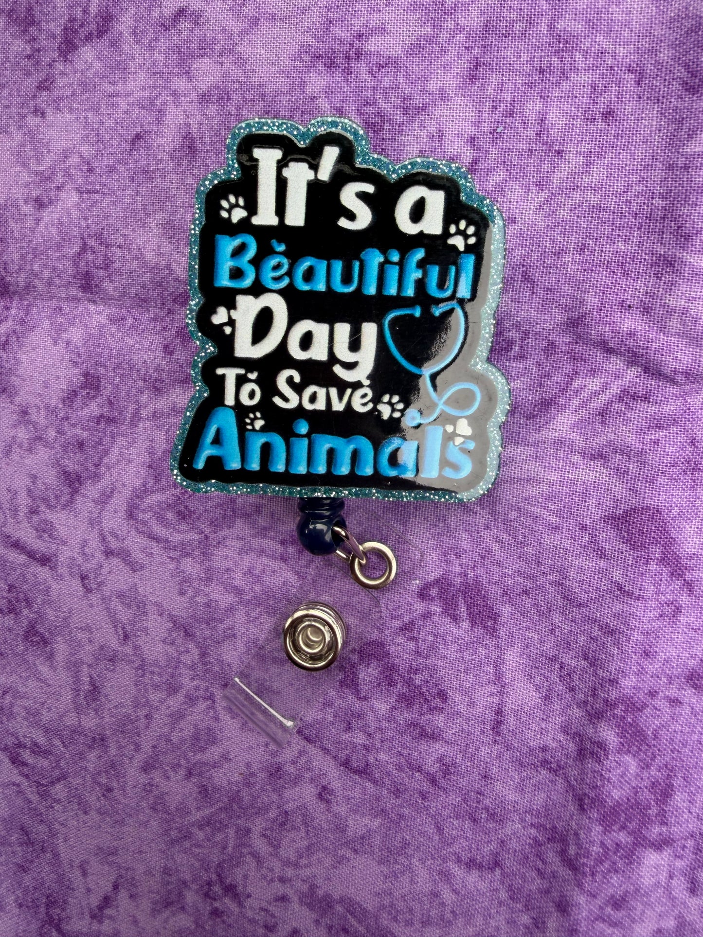 Save Animals - Acrylic Badge Reel