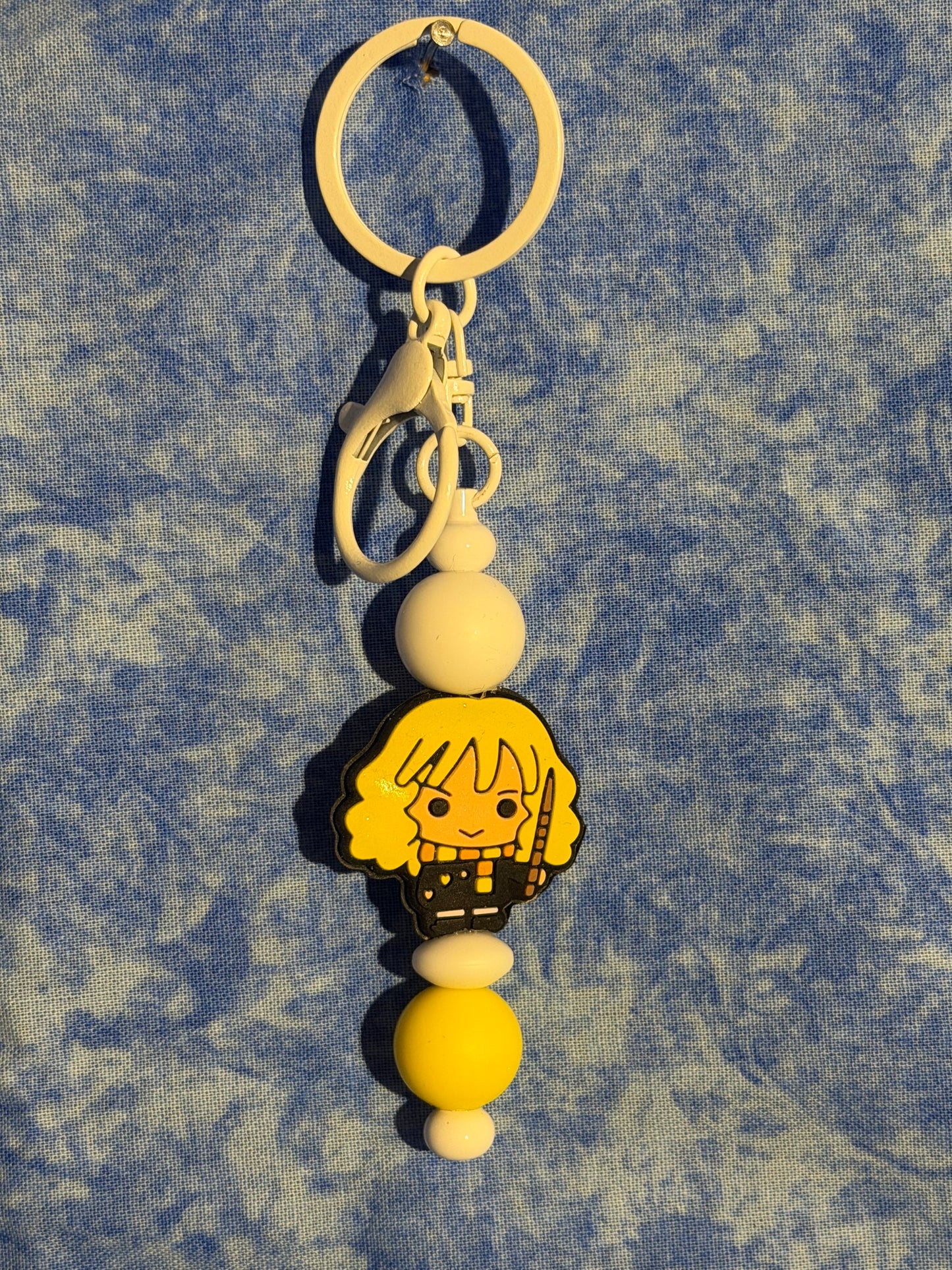 Girl Yellow Wizard - Beaded Keychain