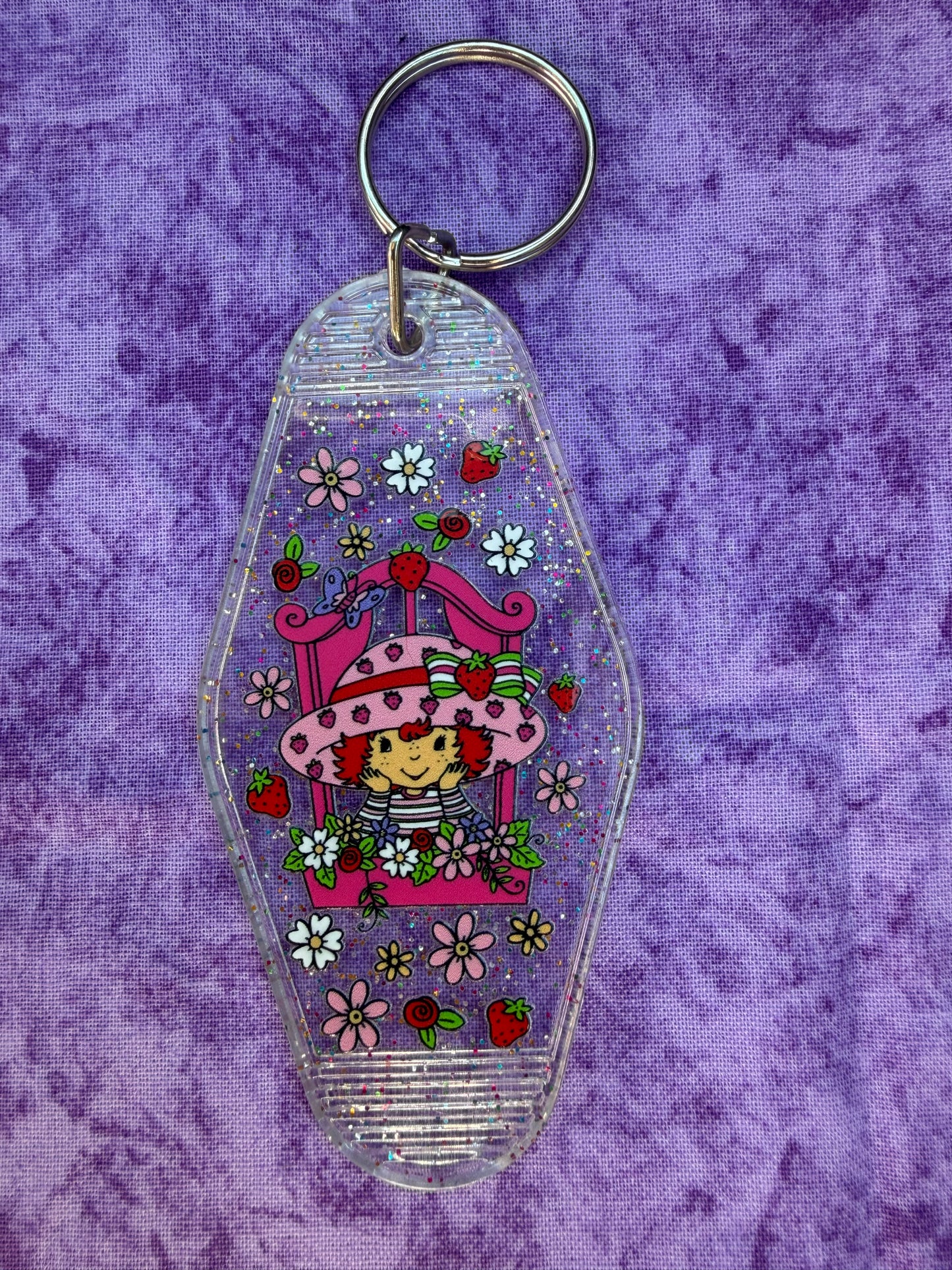 Red Hair Girl Clear - Hotel Keychain