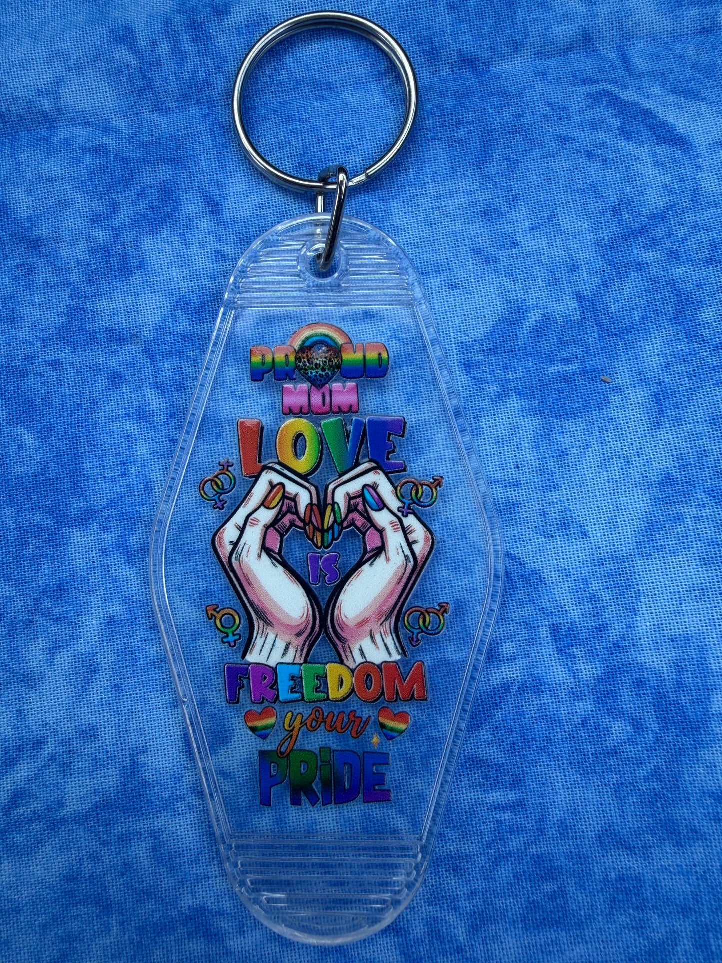 Proud Mom Love Clear - Hotel Keychain