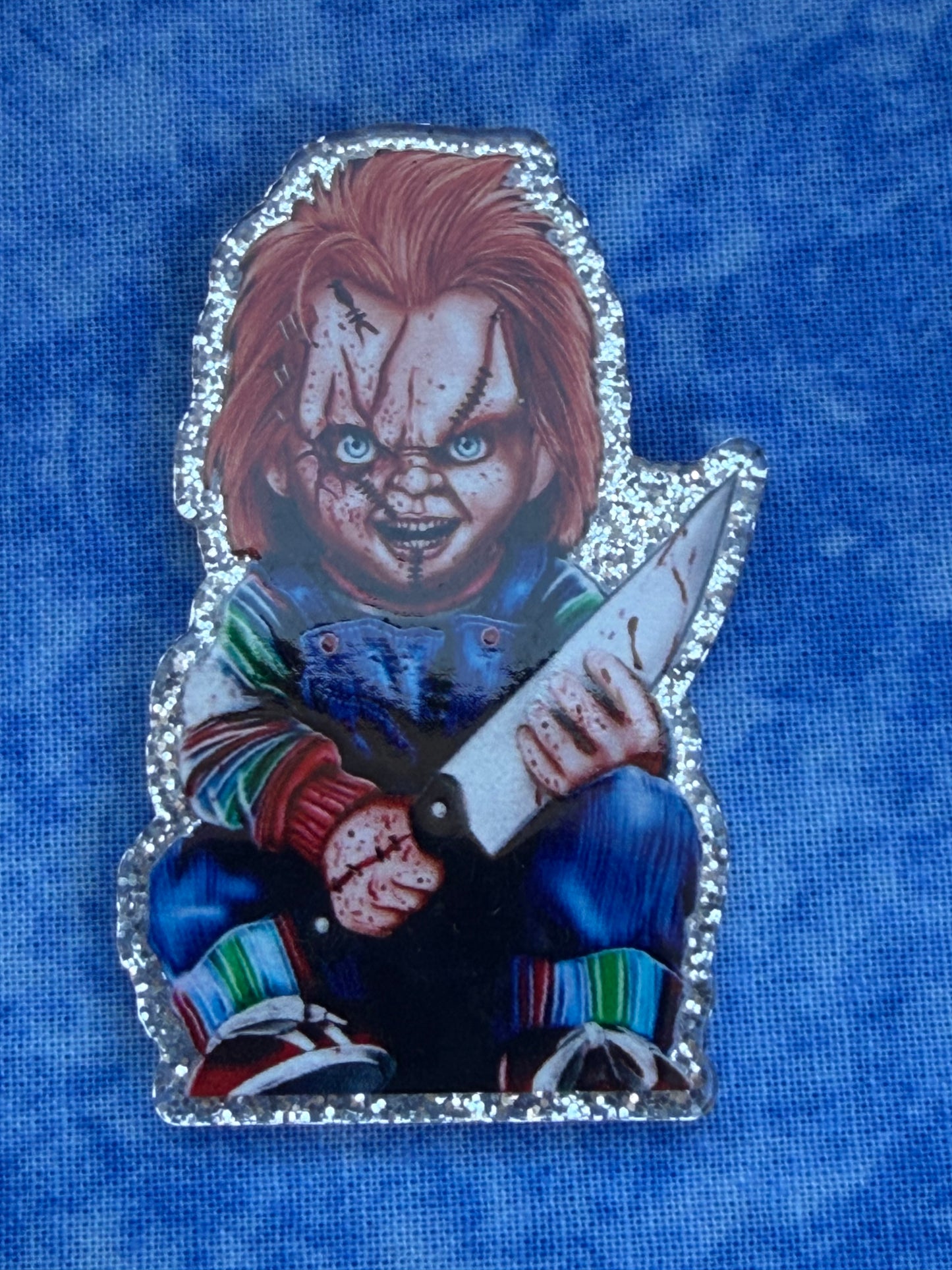 Evil Child With Knife - Acrylic Magnet