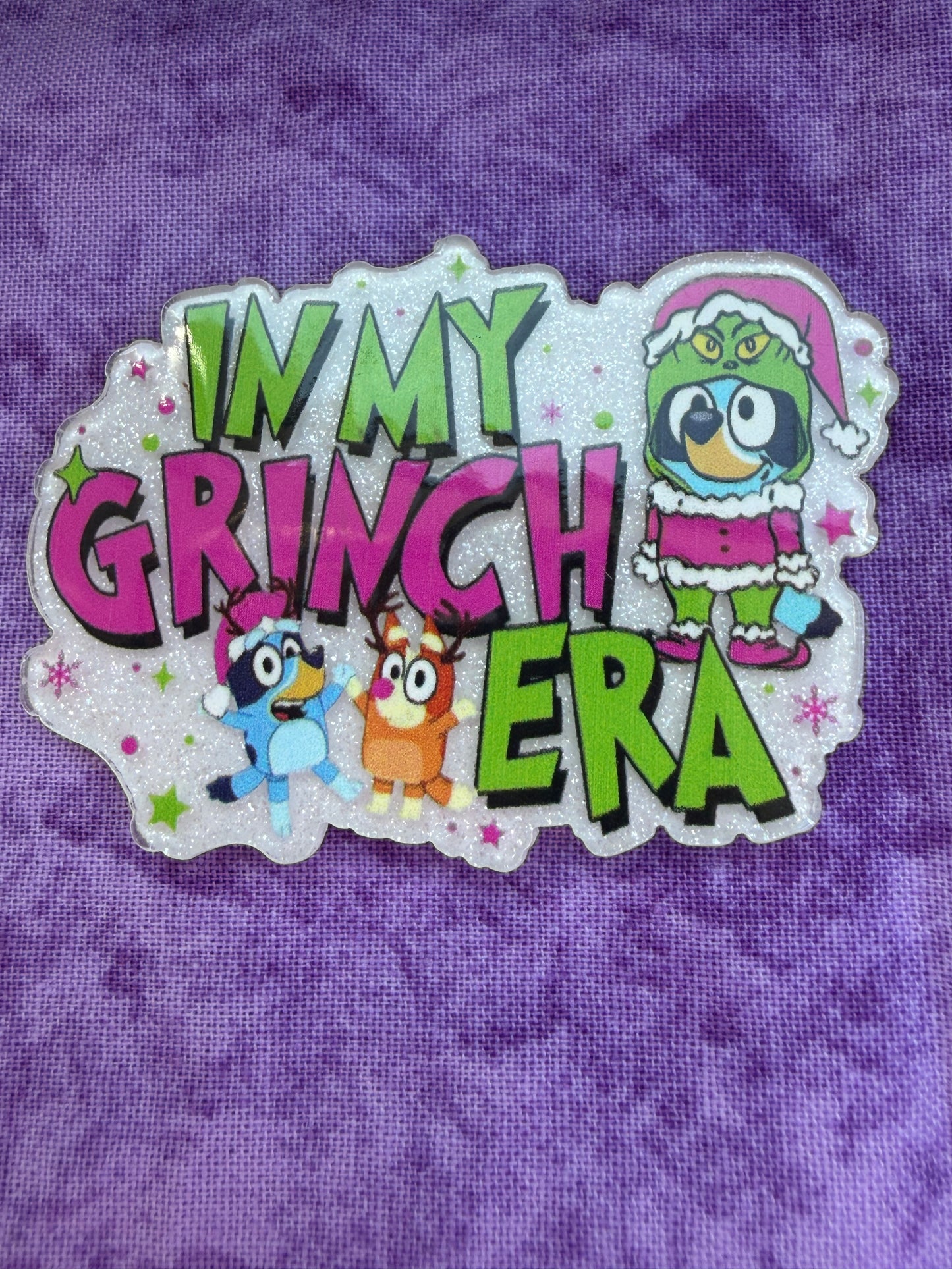 Blue Dog In My Grinch Era - Acrylic Magnet