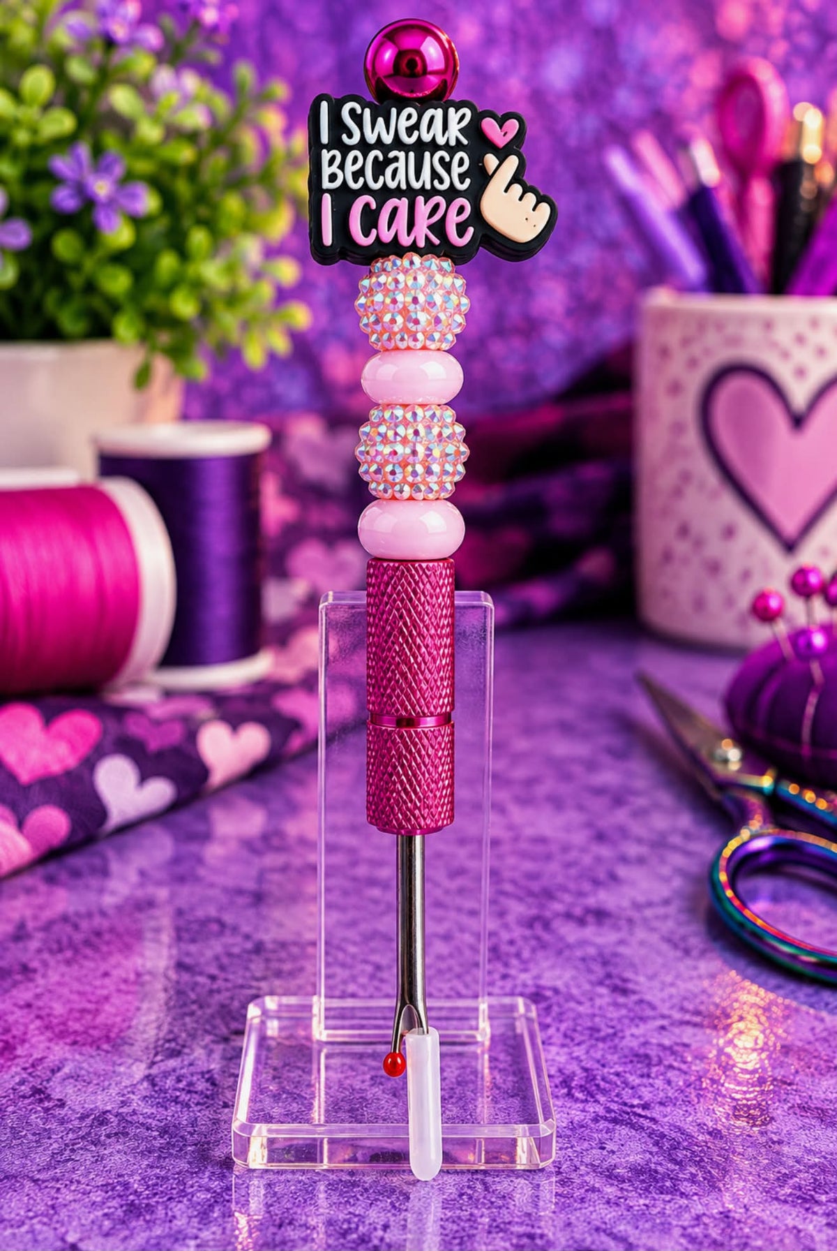 I Swear Because I Care - Beaded Seam Ripper