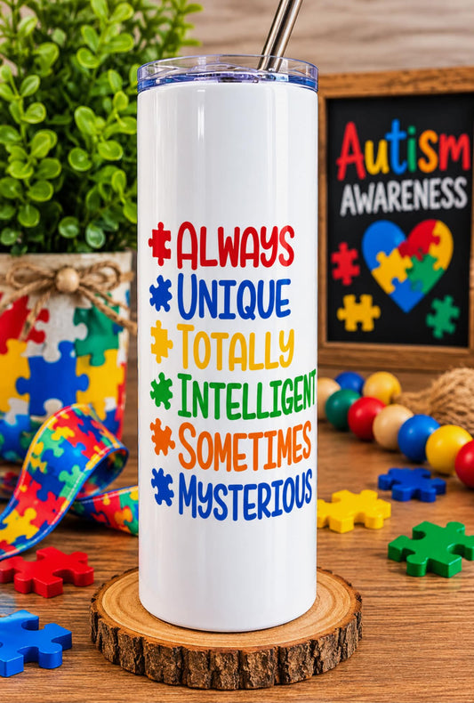 A.U.T.I.S.M  Insulated Stainless Steel 20 oz Tumbler
