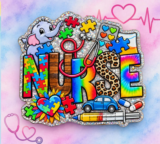 Nurse Colorful - Acrylic Magnet