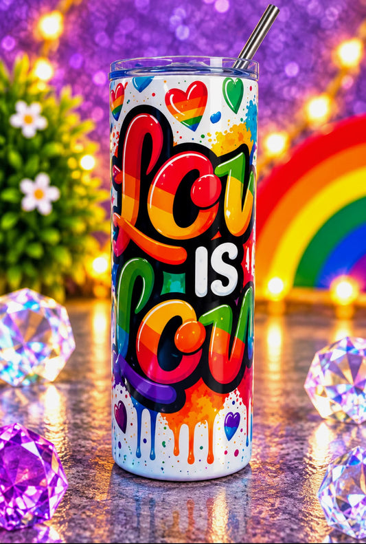 Get your Glady's love is love pride cup! Insulated Stainless Steel 20 oz Tumbler with Glady's Signature!! (Copy)