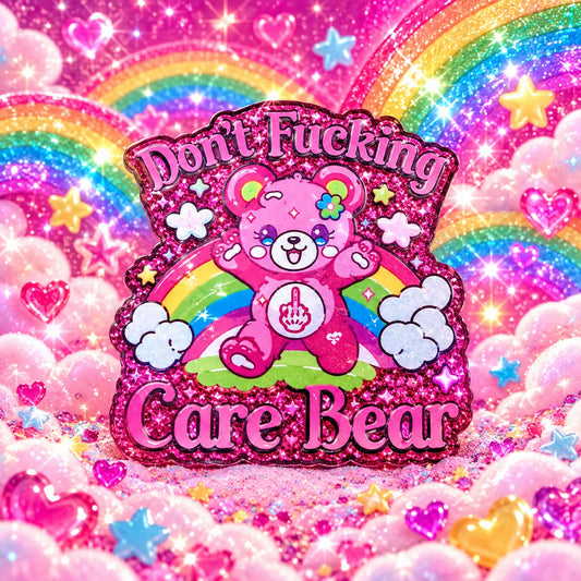 Cute Pink Bear - Acrylic Magnet
