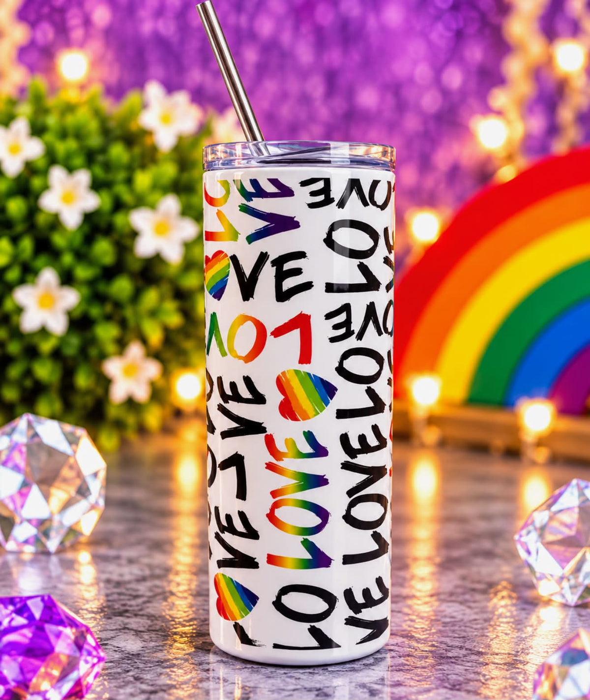 "Love" Insulated Stainless Steel 20 oz Tumbler