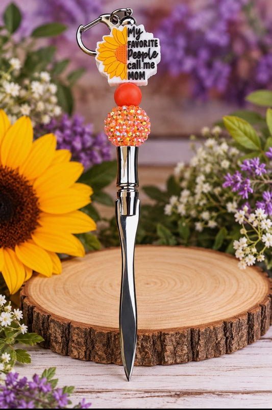 My Favorite People Call Me Mom - Silver Letter Opener