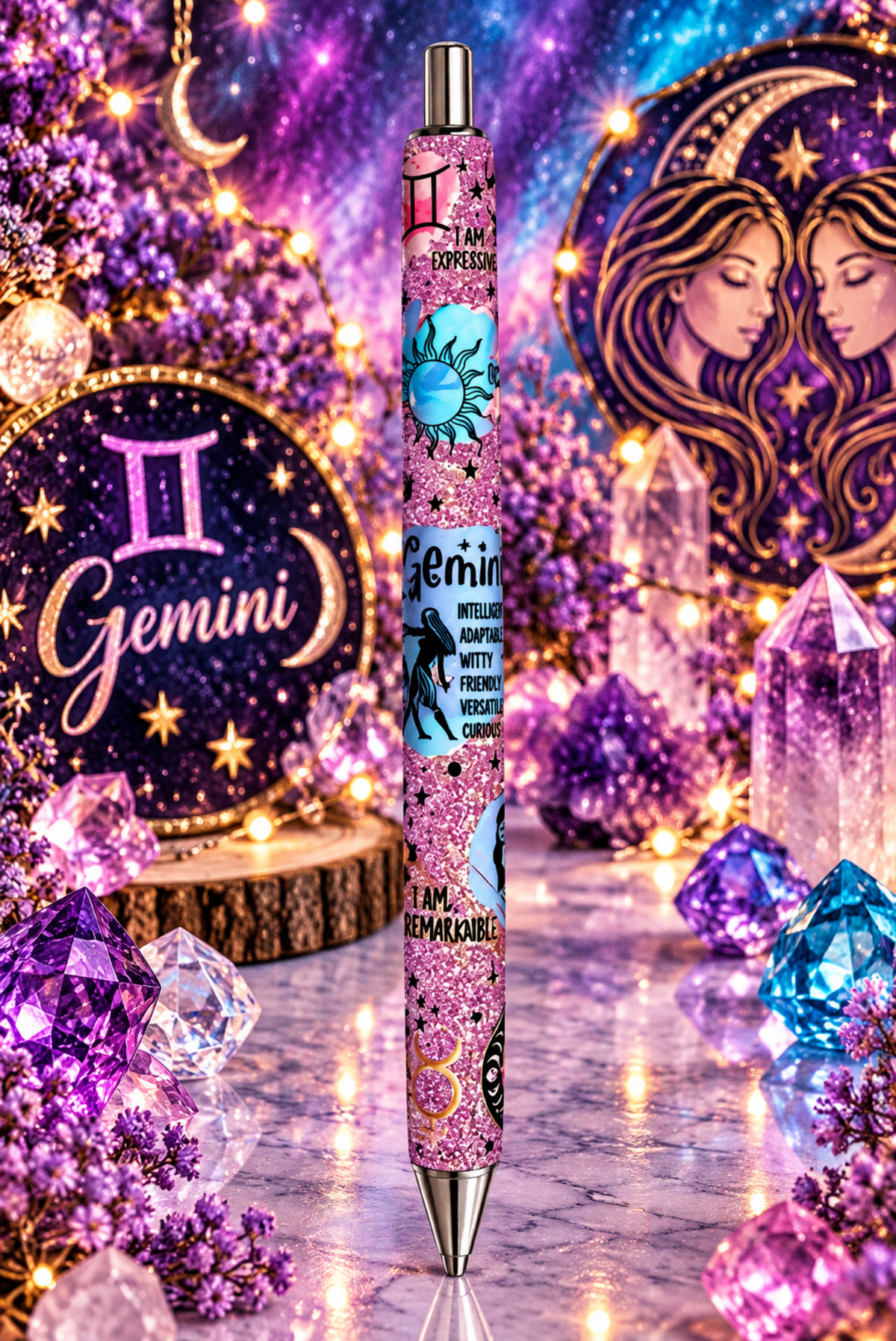 Gemini Zodiac- Glitter Pen