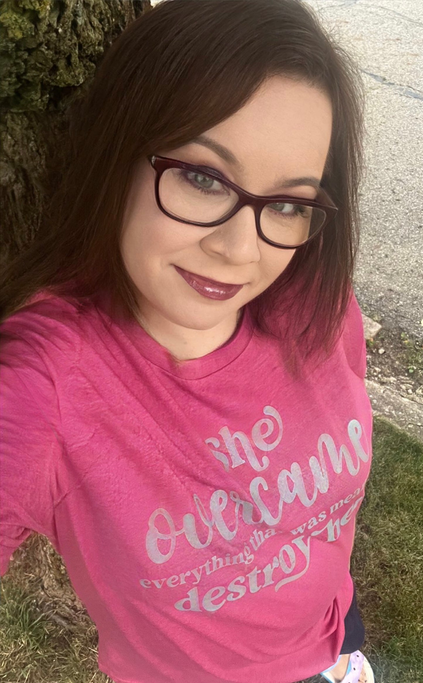 "She Overcame Everything That Was Meant To Destroy Her" Tee
