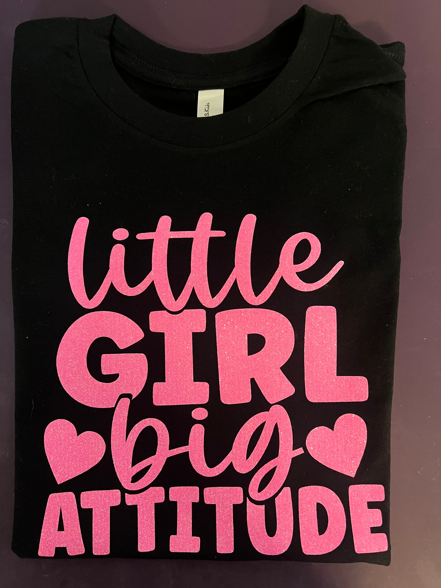 Attitude Tee- Glitter Lettering
