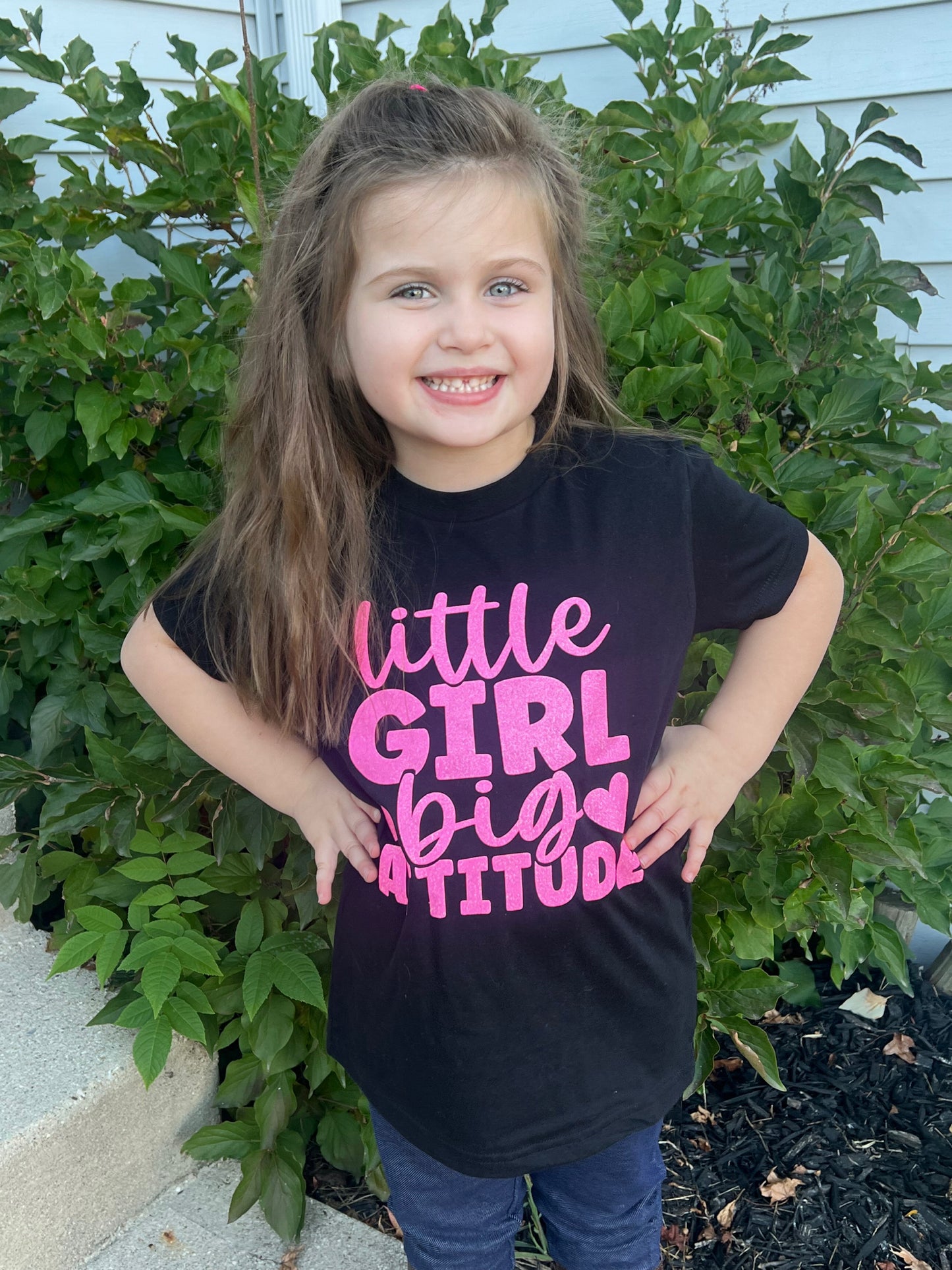 Attitude Tee- Glitter Lettering