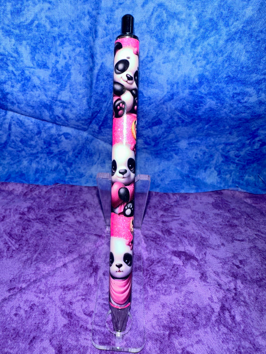 Pink Panda  - glitter pen