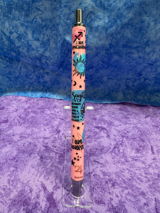 Sagittarius zodiac  - glitter pen