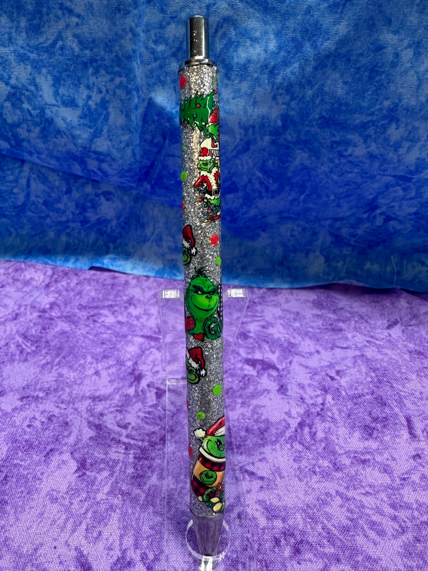 Green guy silver  - Glitter pen