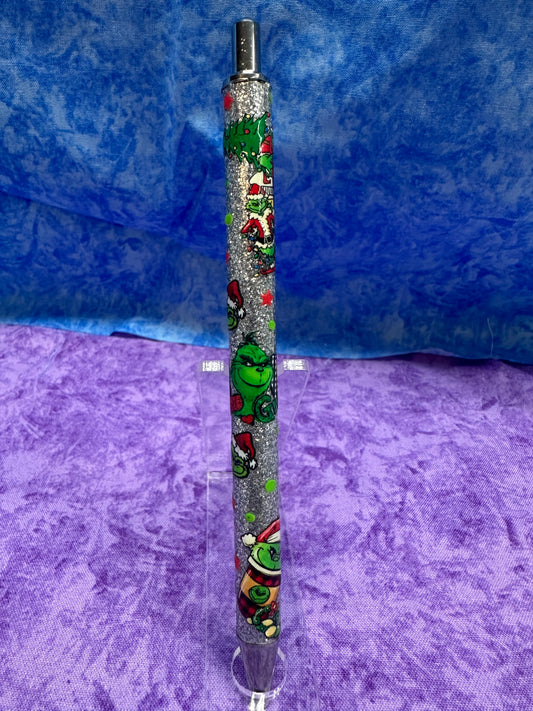 Green guy silver  - Glitter pen