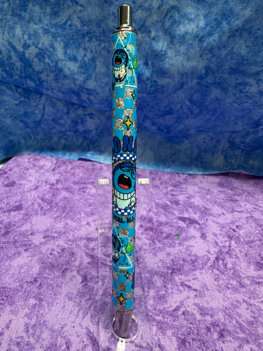 Sad Blue Girl - Glittery Pen
