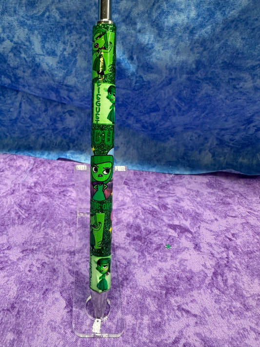 Green Emotion Pen - Glittery Pen