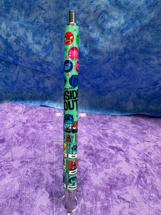 Teal Emotions - Glittery Pen