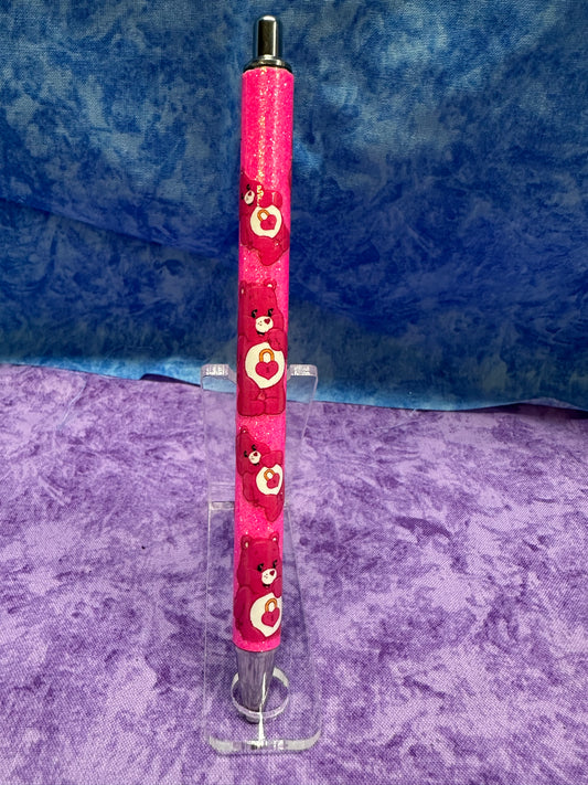 Cute Pink Bear - Glittery Pen