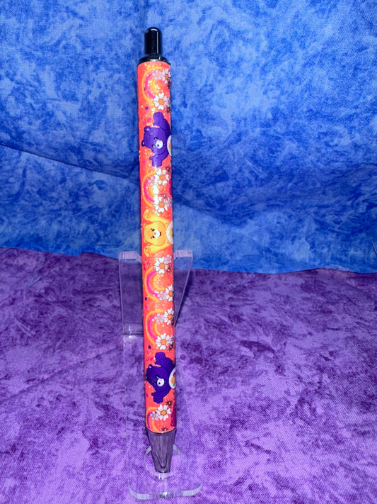 Colorful Bears Peach - Glittery Pen
