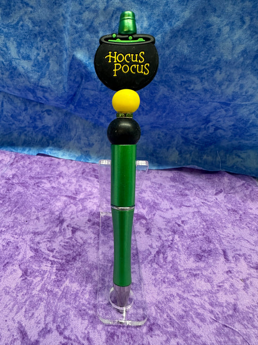 Green Witches Pen - Beaded Pen