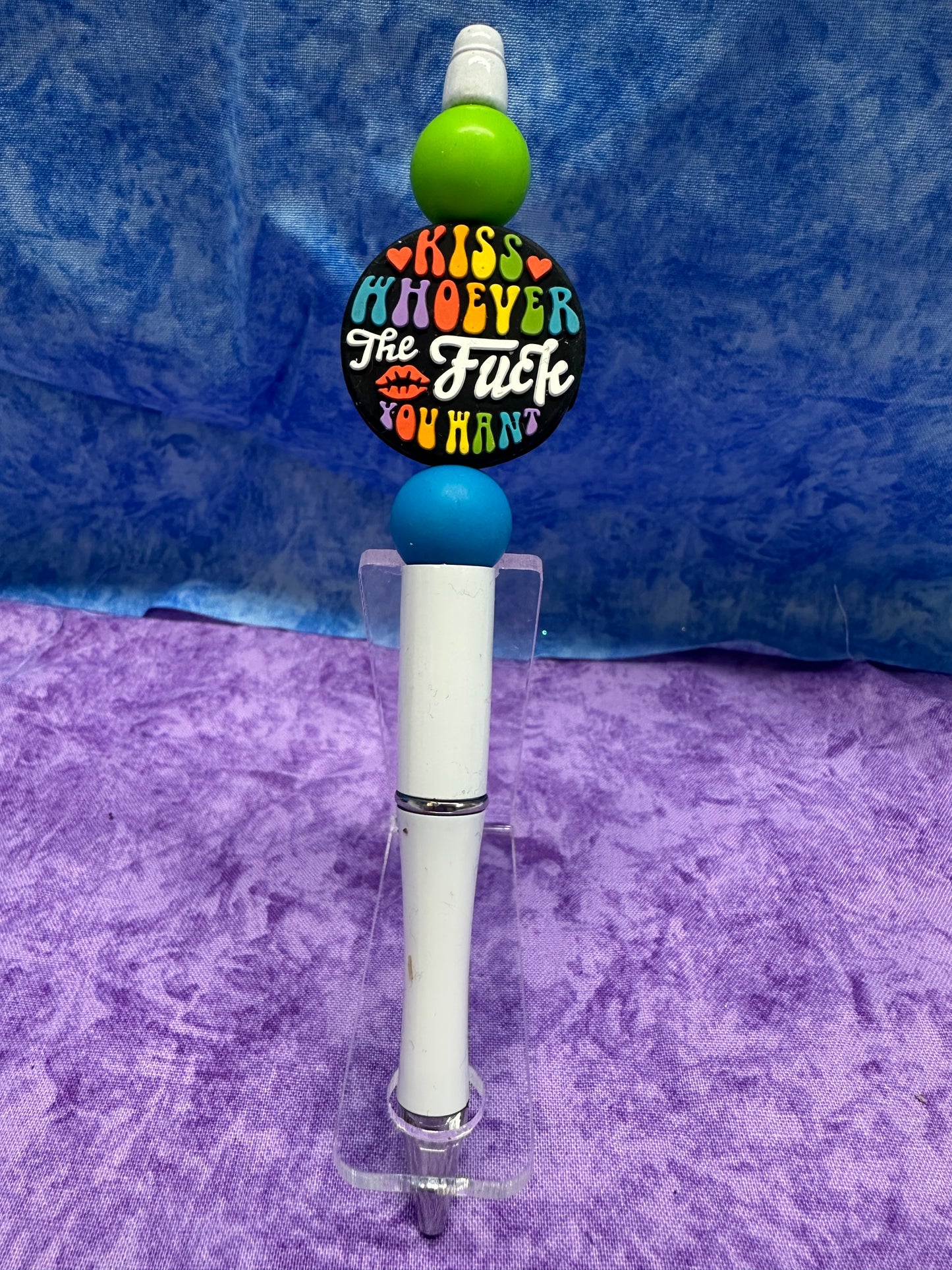 Kiss Whoever The F*ck You Want - Beaded Pen