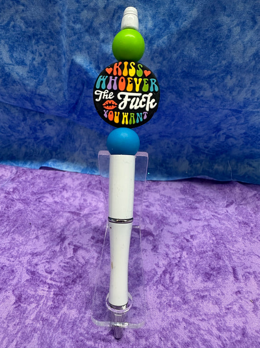 Kiss Whoever The F*ck You Want - Beaded Pen