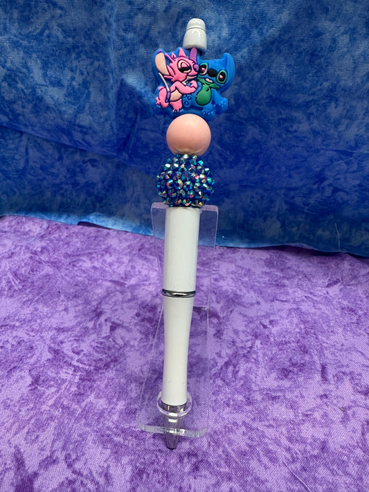 Blue & Pink Alien White