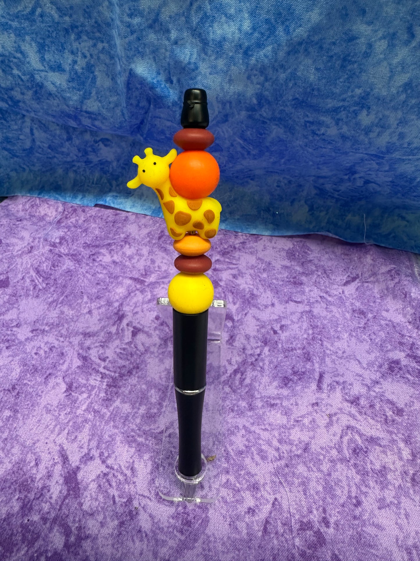 Giraffe Black - Beaded Pen