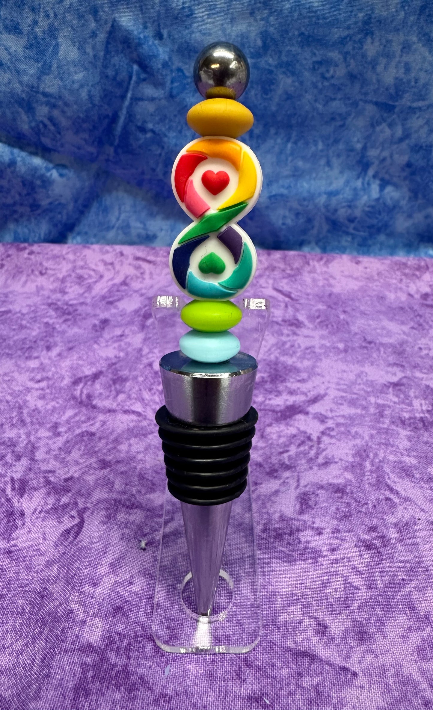 Infinity Rainbow  - wine stopper
