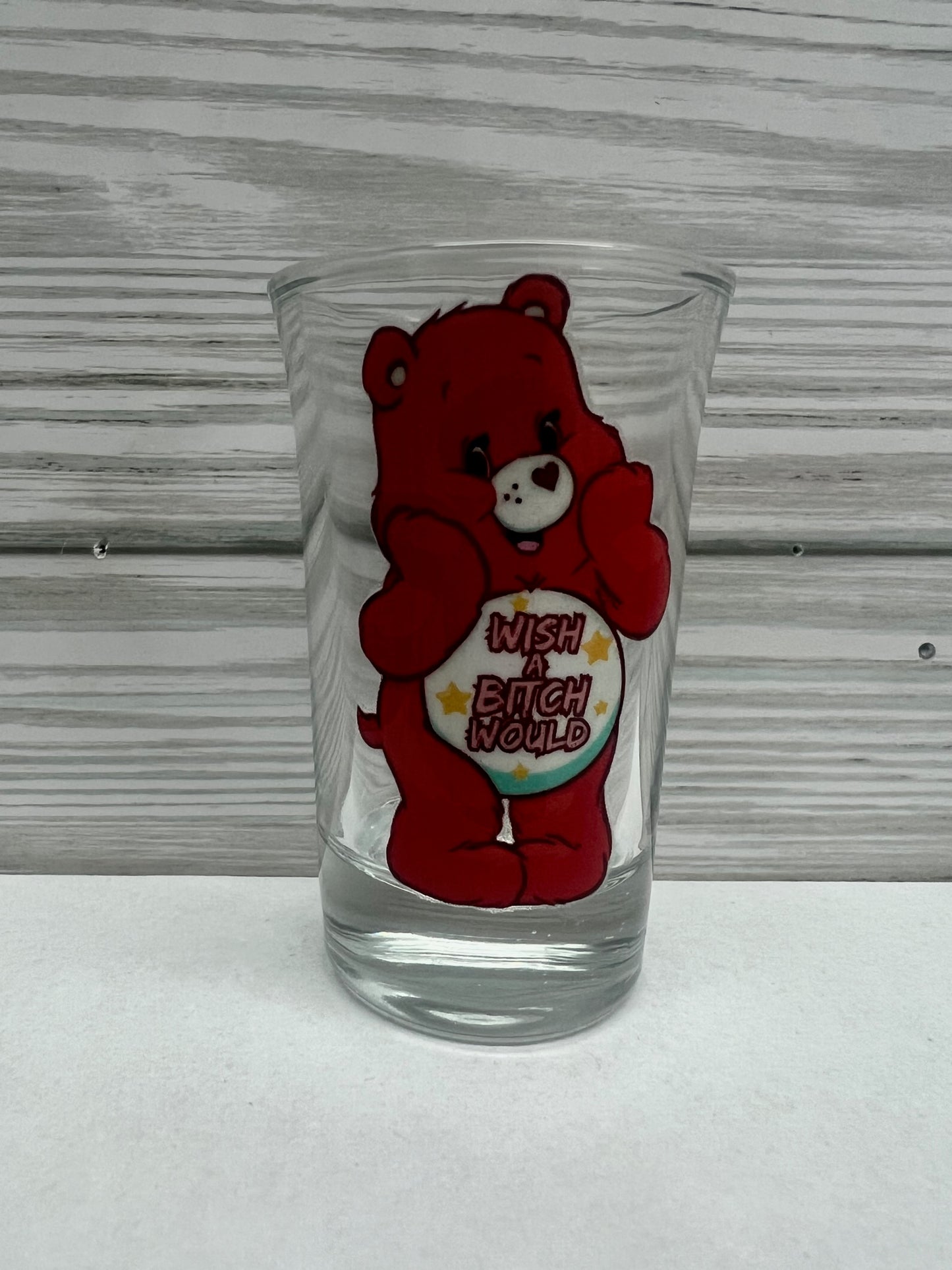 I Wish A Bitch Would Shot Glass