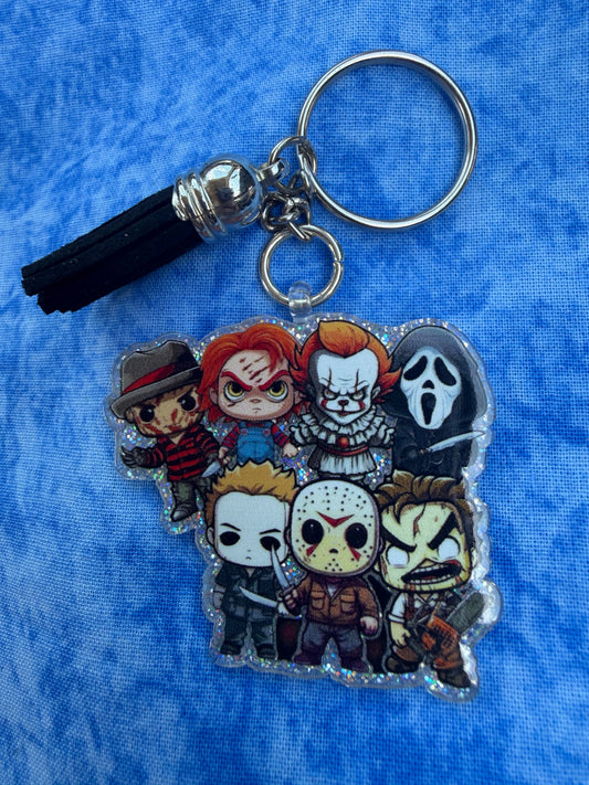 Scary Guys Group Halloween - Acrylic Keychain
