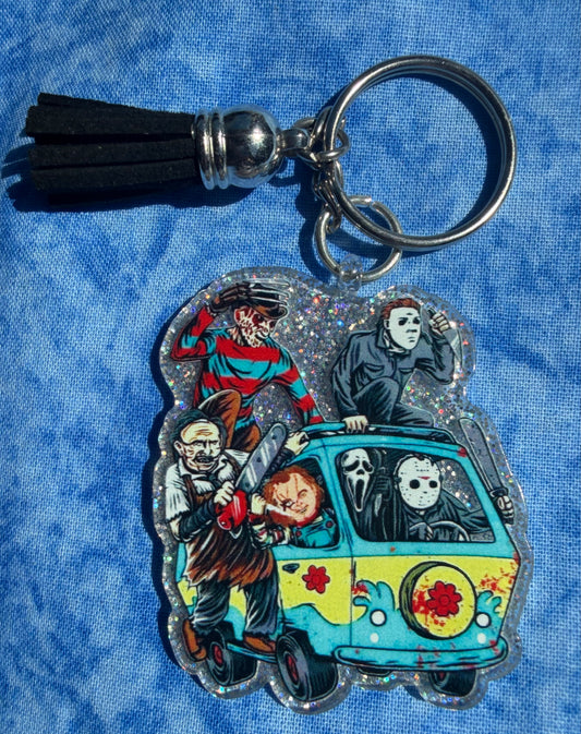 Mystery Van with Scary Guys - Acrylic Keychain