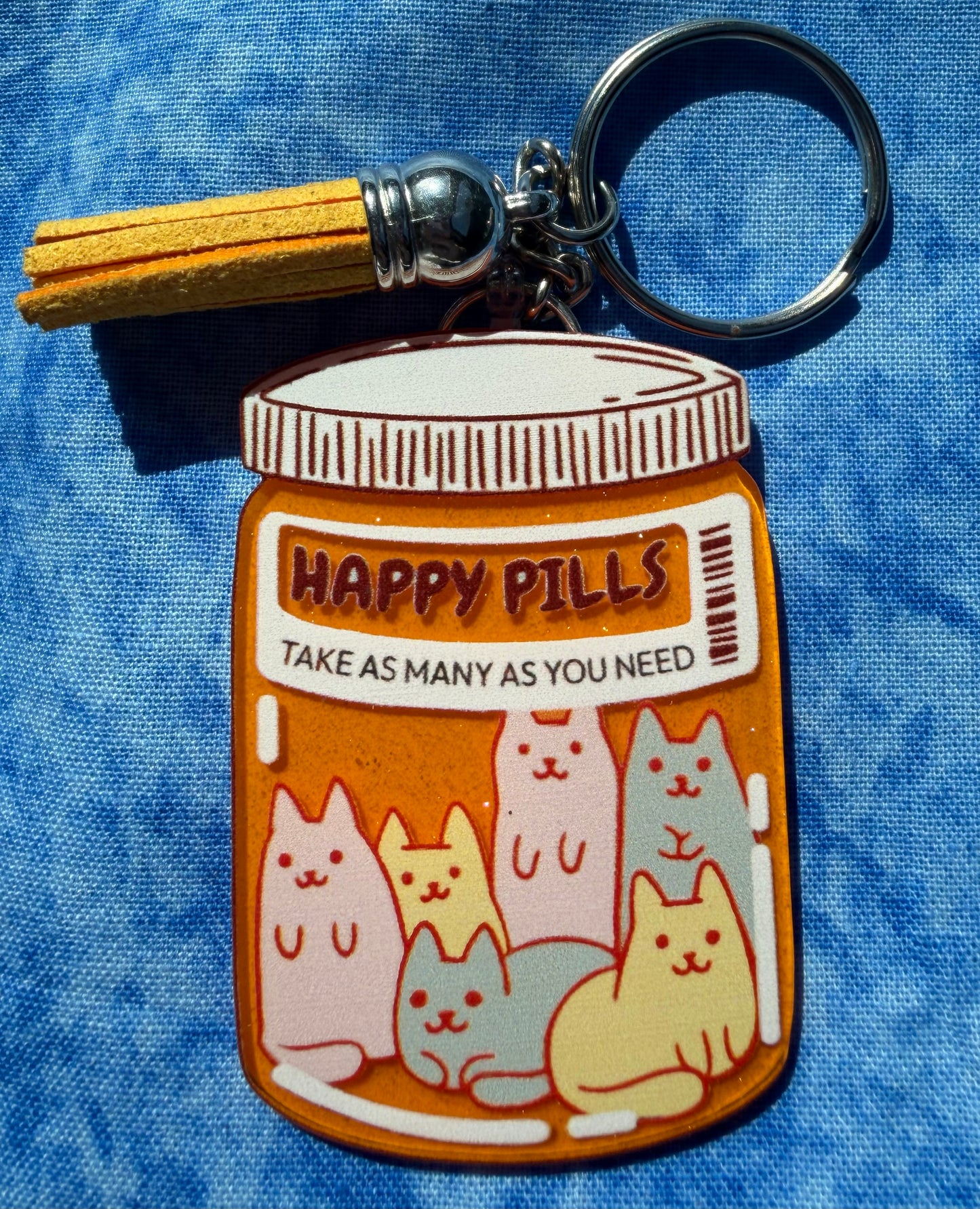 Happy Pills - Acrylic Keychain