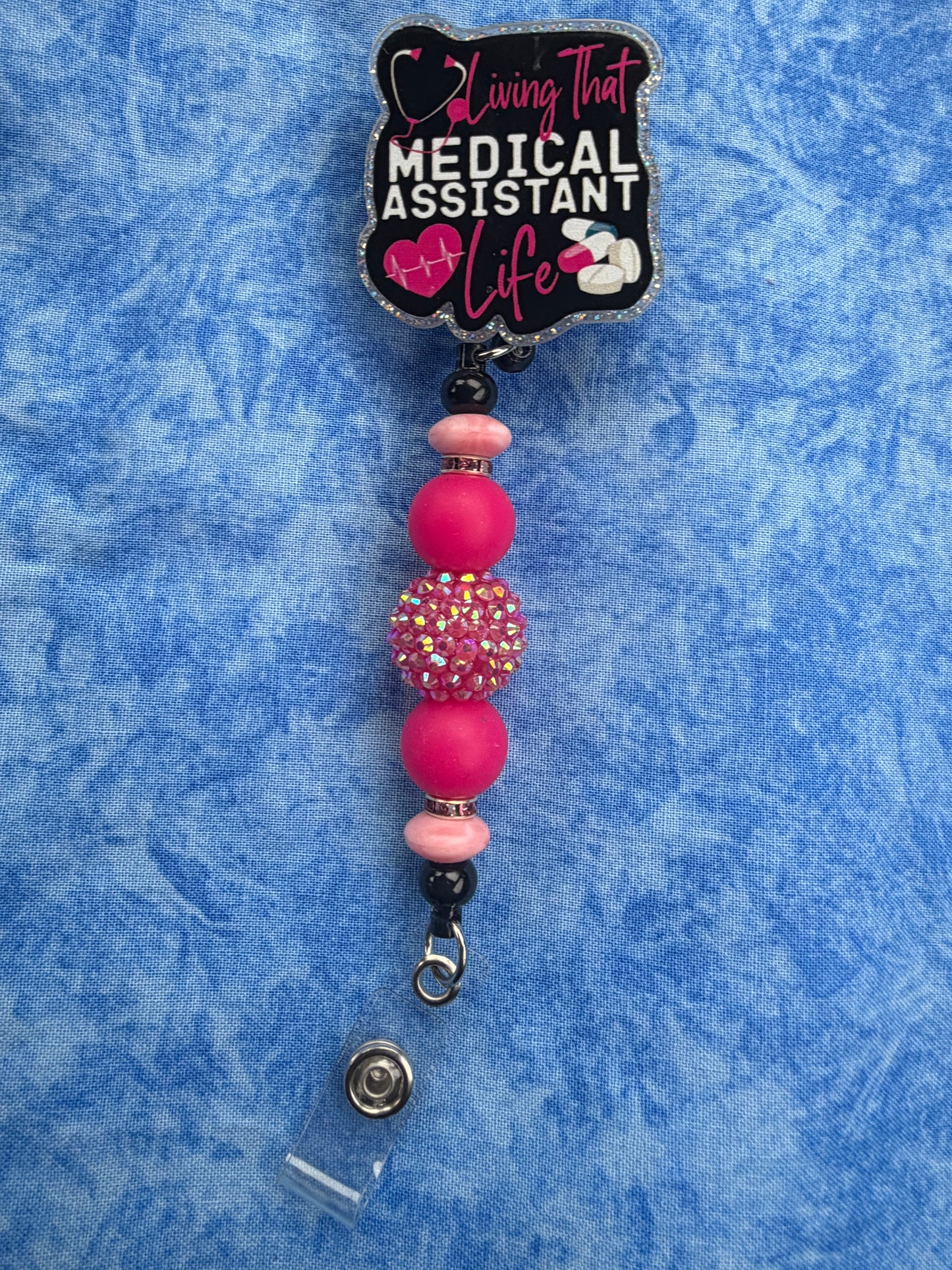 Medical Assistant - Beaded Badge Reel