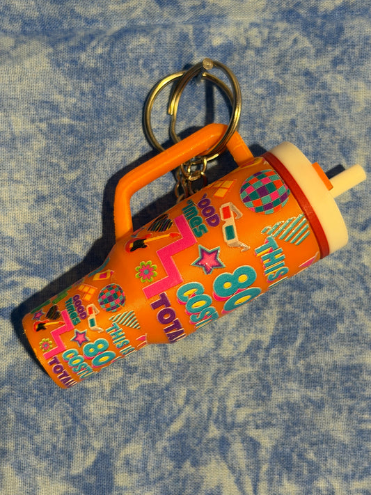 80’s costume - mini tumbler keychain