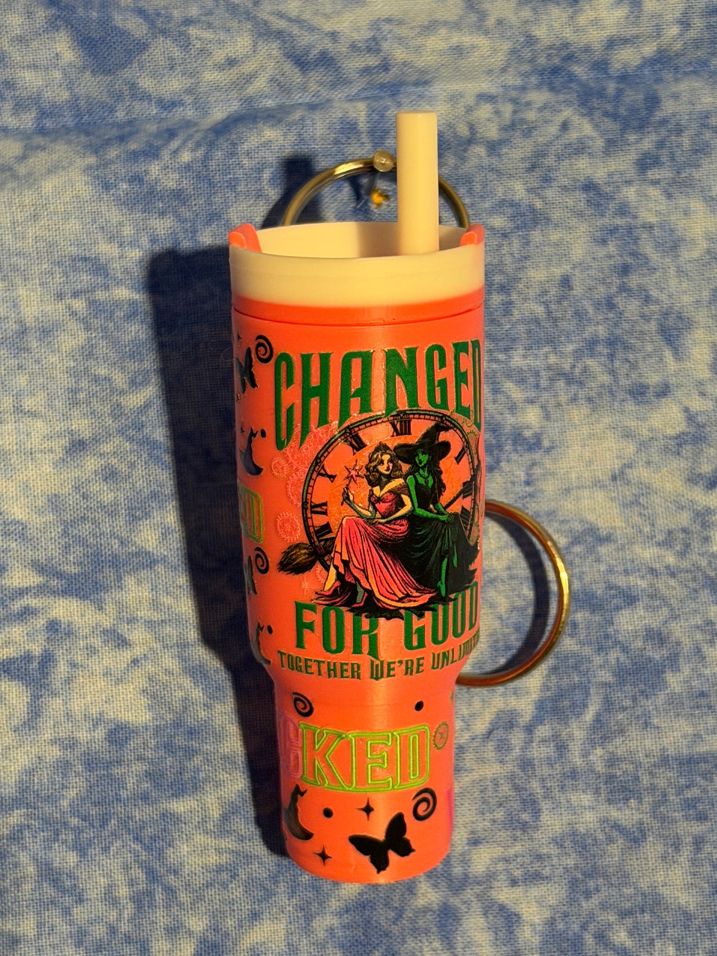 Witches changed for good pink - mini tumbler keychain
