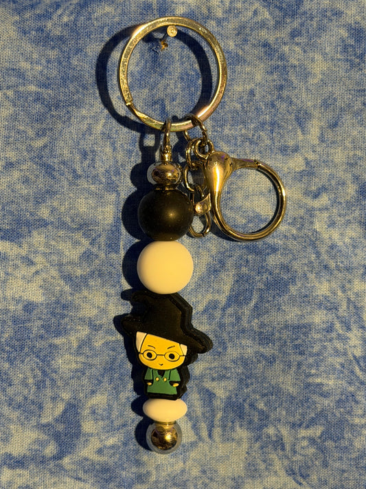 Guy wizard - Beaded Keychain
