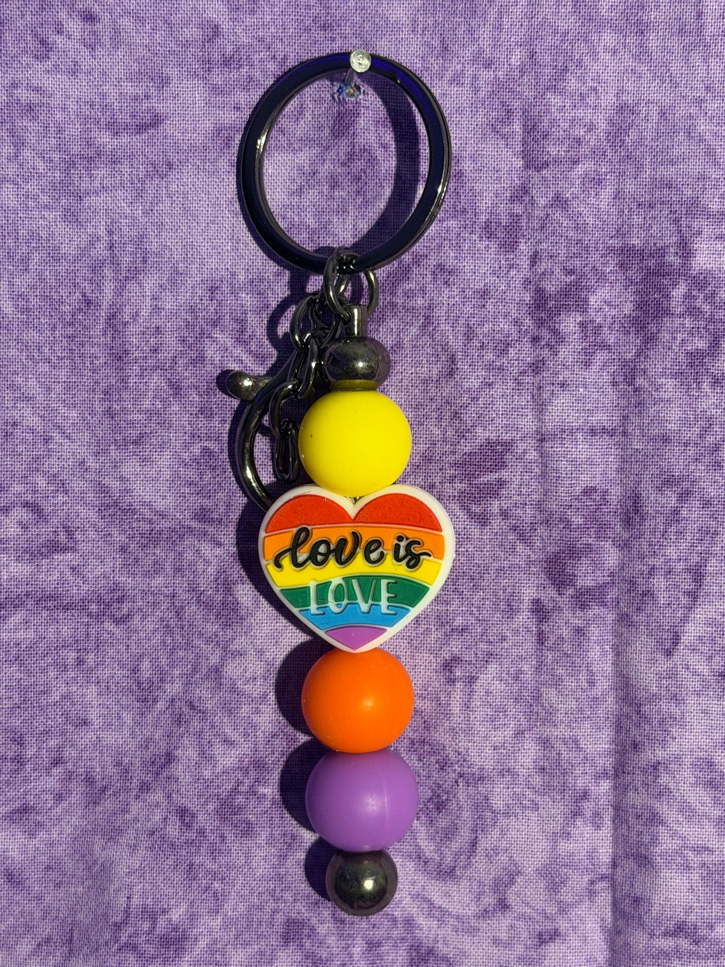 Love Is Love - Beaded Keychain