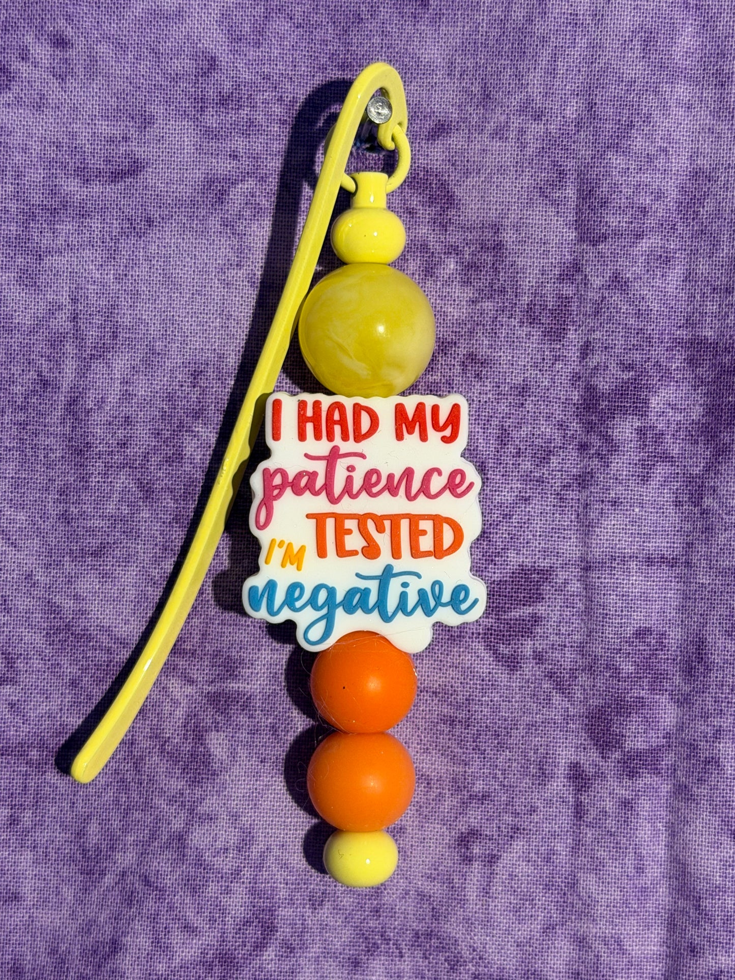 I Had My Patience Tested - Beaded Bookmark