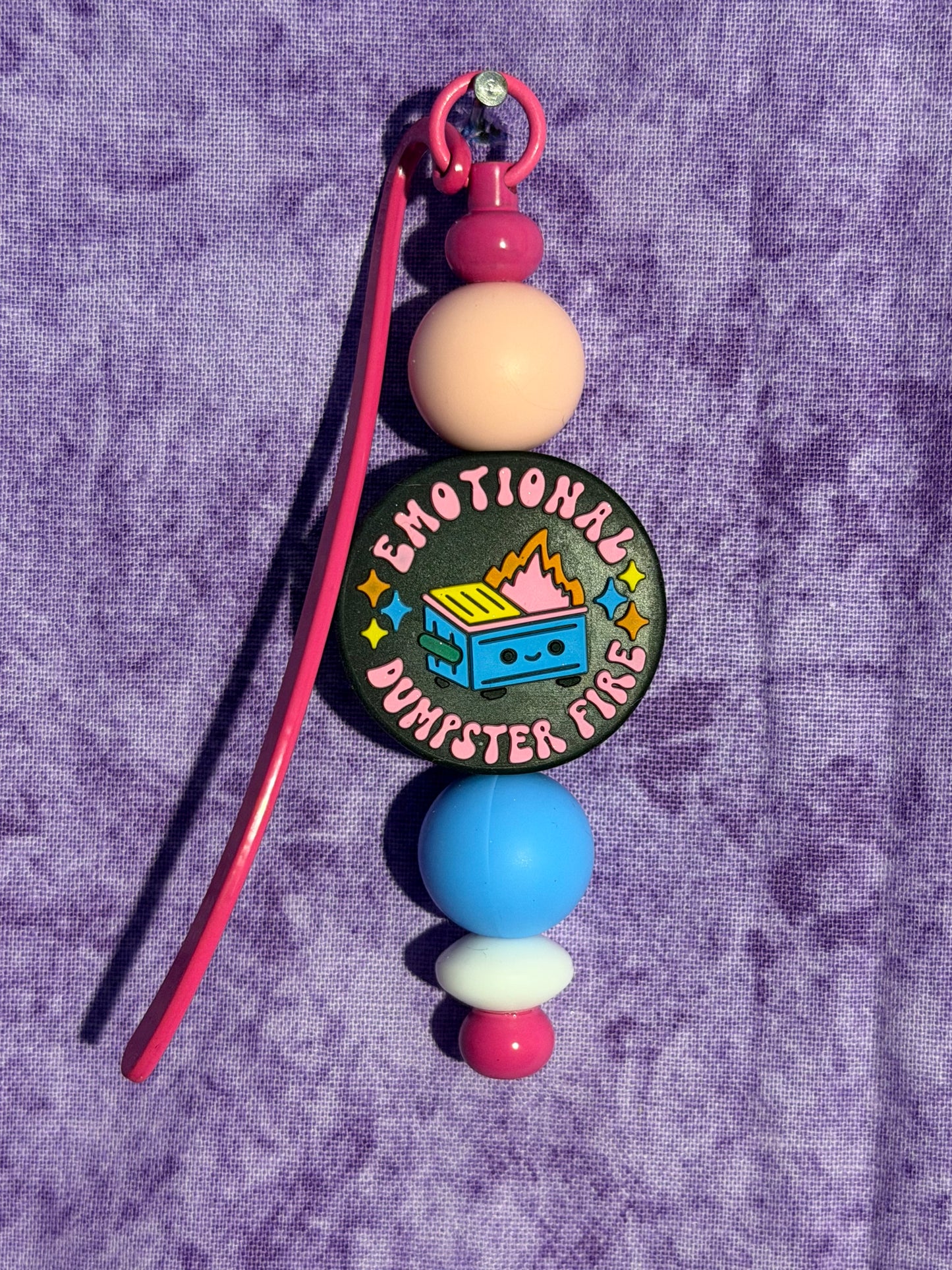 Emotional Dumpster Fire - Beaded Bookmark