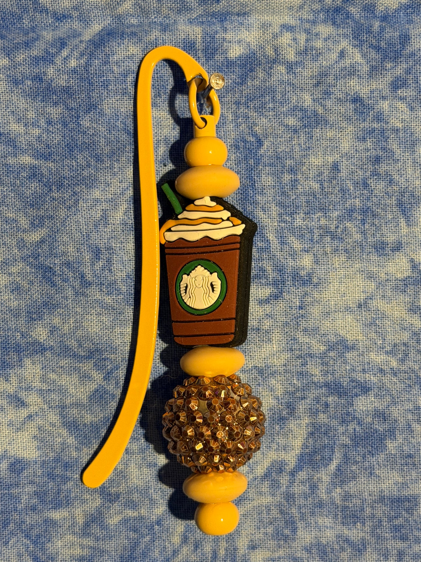 Coffee Drink Brown - Beaded Bookmark