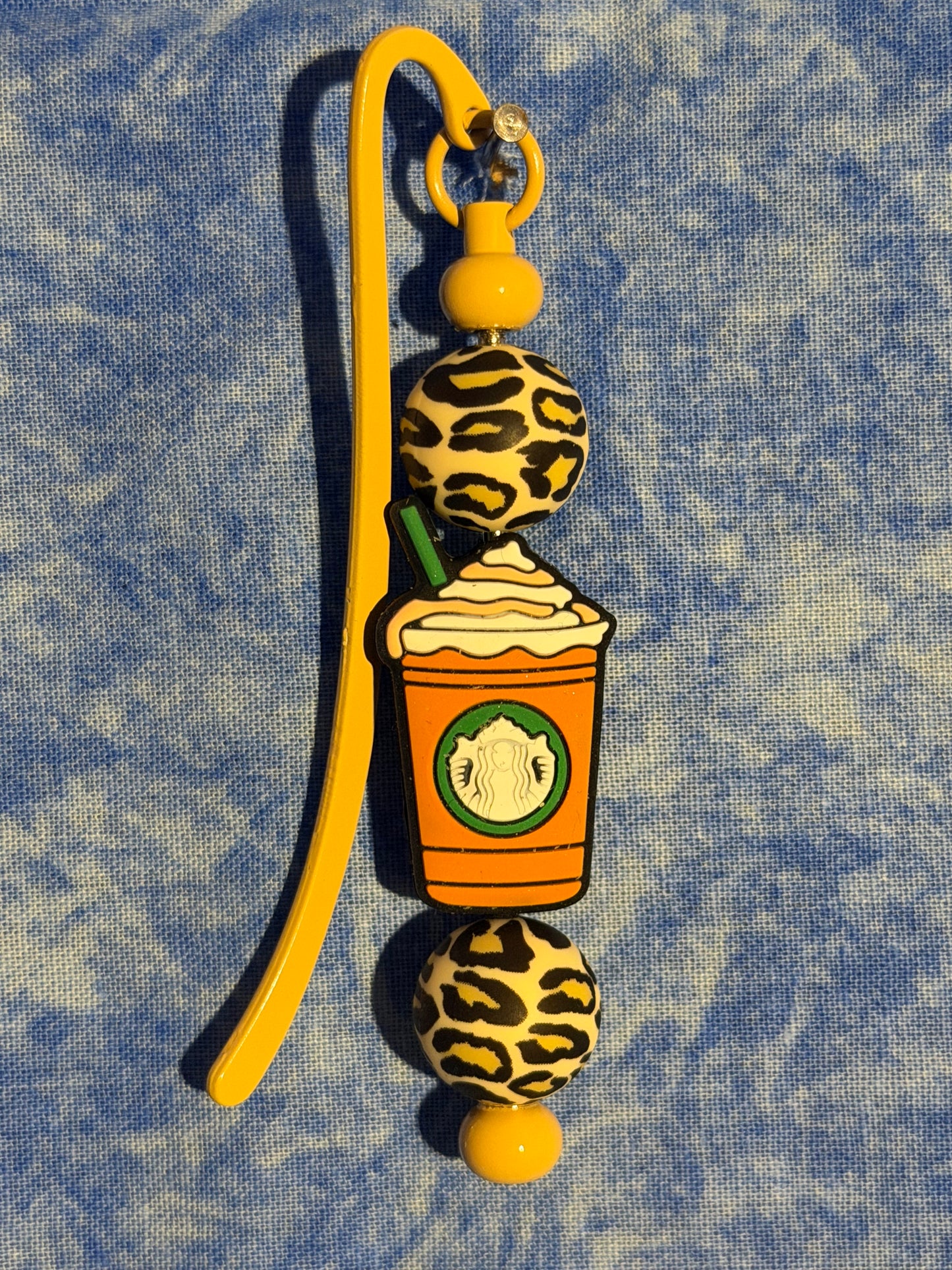 Coffee Drink Yellow - Beaded Bookmark