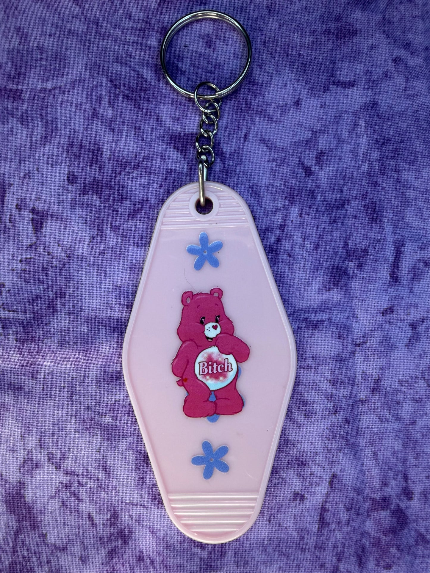 B*tch Cute Bear Pink - Hotel Keychain