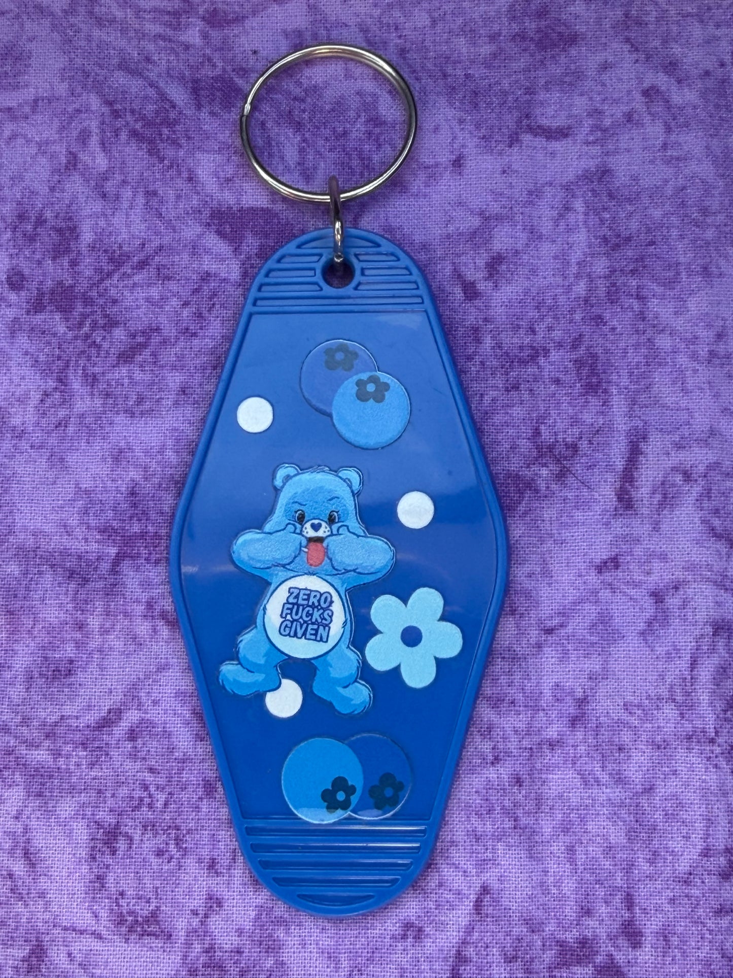 Zero F*cks Given Blue - Hotel Keychain